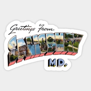 Greetings from Salisbury Maryland Sticker